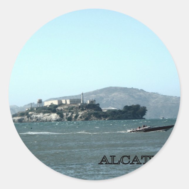 Adesivo Redondo Prisão de Alcatraz (Frente)