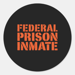 Adesivo Redondo Prisão Penitenciária Federal Preso Uniforme Número
