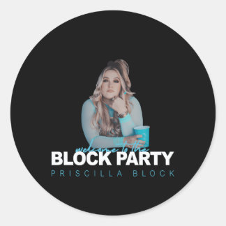 Adesivo Redondo Priscilla Block Bem-Vindo Ao Bloco Py