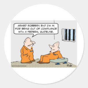 Adesivo Redondo prisioneiros federais da directriz da conformidade