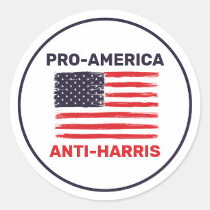 Adesivo Redondo Pro America Anti-Harris Personalizado