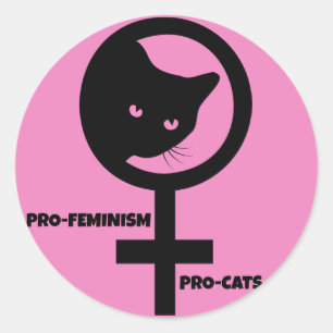 Adesivo Redondo Pro Cats Pro Feminismo