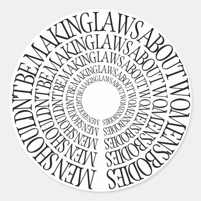 Adesivo Redondo Pro Choice - Autoadesivo redondo feminista (Frente)