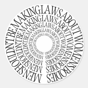 Adesivo Redondo Pro Choice - Autoadesivo redondo feminista