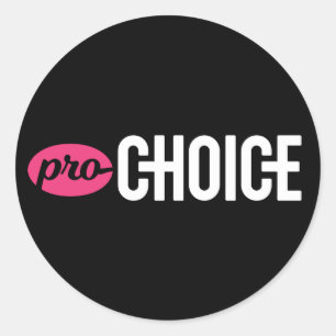 Adesivo redondo Pro-Choice (Folha de 4): Preto