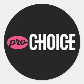 Adesivo redondo Pro-Choice (Folha de 4): Preto