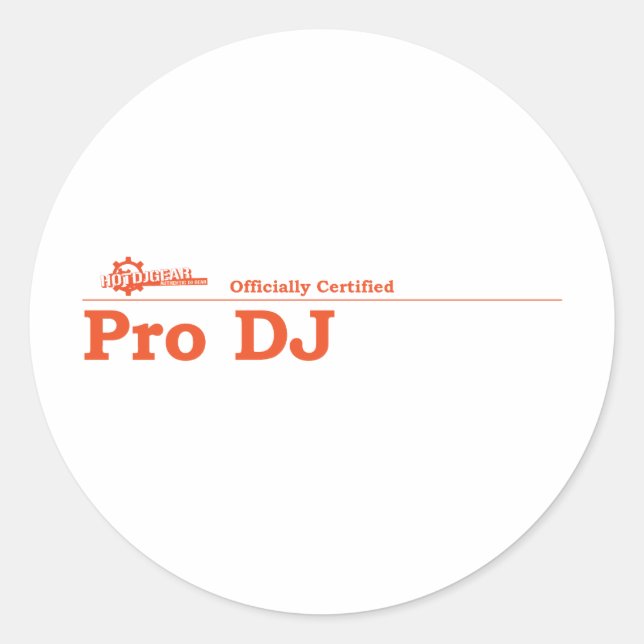 Adesivo Redondo Pro DJ Certified (Frente)