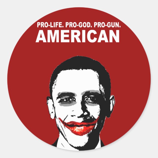 ADESIVO REDONDO PRO-LIFE. PRÓ-DEUS. PRO-GUN AMERICAN (Frente)