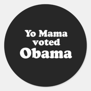 ADESIVO REDONDO PRO OBAMA: OBAMA DE YO DO MAMA VOTAÇÃO