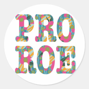 Adesivo Redondo Pro Roe Digitado com Floral Rosa