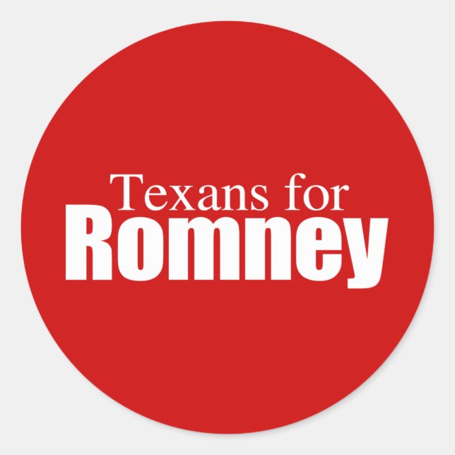 Adesivo Redondo PRO-ROMNEY - TEXANS FOR ROMNEY - .png (Frente)