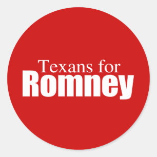 Adesivo Redondo PRO-ROMNEY - TEXANS FOR ROMNEY - .png