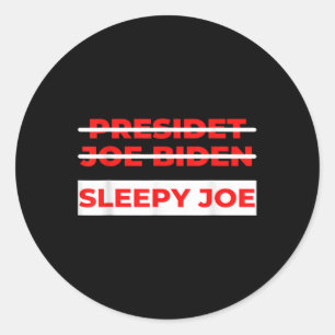 Adesivo Redondo Pro Trump Anti Biden Sleepy Joe Político