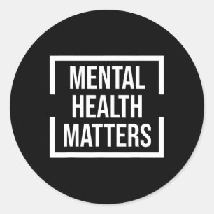 Adesivo Redondo Problema de saúde mental Mo de sensibilização naci