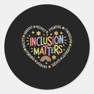 Adesivo Redondo Problemas de inclusão Autis de Professores Especia
