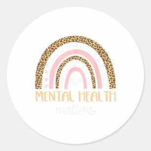 Adesivo Redondo Problemas de saúde Boho Rainbow Consciência