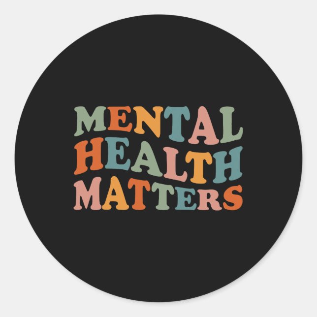 Adesivo Redondo Problemas de saúde Cérebro humano Sensibilização C (Frente)