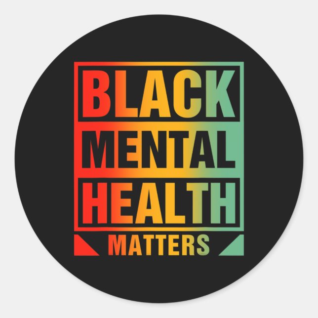 Adesivo Redondo Problemas de saúde mental Conselheiro do Cérebro H (Frente)