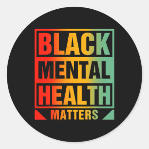 Adesivo Redondo Problemas de saúde mental Conselheiro do Cérebro H