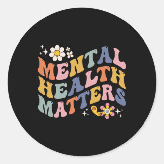 Adesivo Redondo Problemas de Saúde Mental do Groovy Doença do Cére