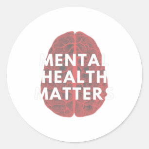 Adesivo Redondo Problemas De Saúde Sensibilização O Cérebro Humano
