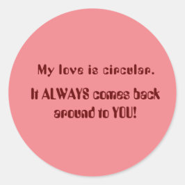 Adesivo Redondo Proclamação de amor