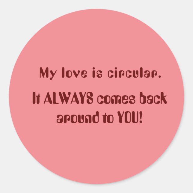 Adesivo Redondo Proclamação de amor (Frente)