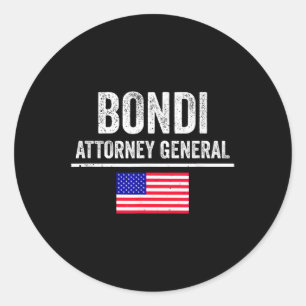 Adesivo Redondo Procurador-Geral Do Presidente Trump Pick Pam Bond