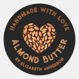 Adesivo Redondo Produto de amêndoa