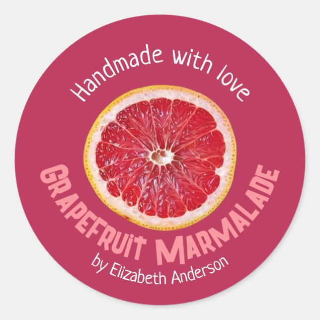 Adesivo Redondo Produto de toranja (Frente)