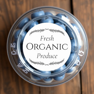 Adesivo Redondo Produto orgânico fresco