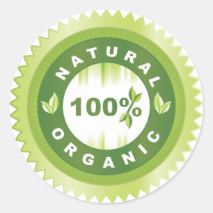Adesivo Redondo Produto orgânico natural