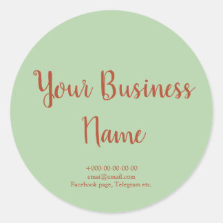 Adesivo Redondo Produto personalizado rico verde e laranja