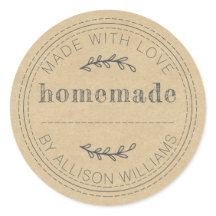 Produtos Assados Caseiros Rústicos Kraft Papel Clá