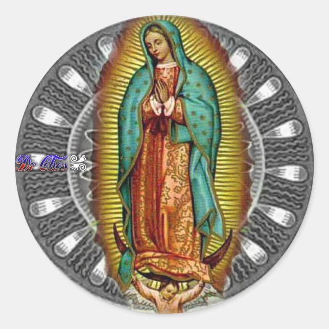 ADESIVO REDONDO PRODUTOS CUSTOMIZÁVEIS DE VIRGEN DE GUADALUPE (Frente)