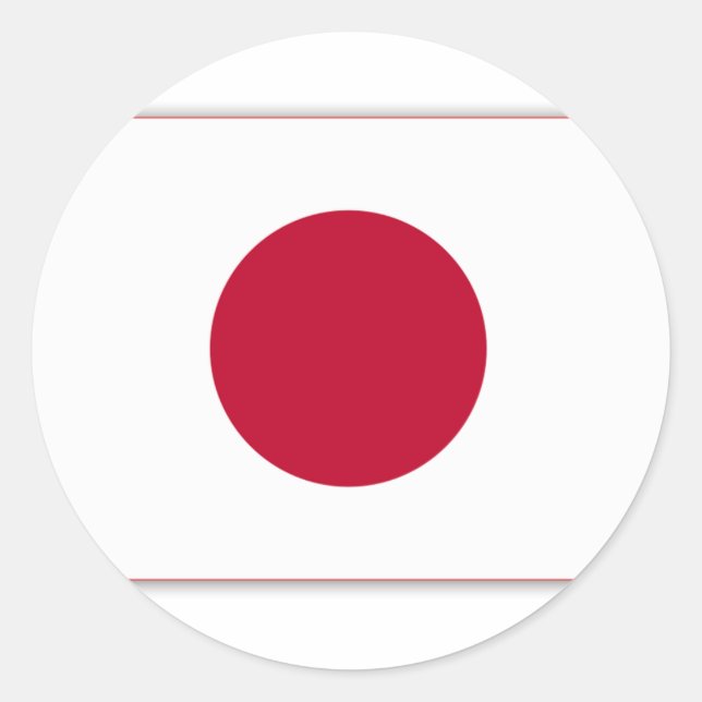 Adesivo Redondo Produtos de bandeira do Japão
