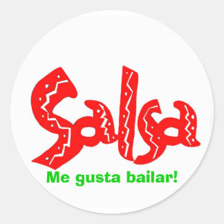 Adesivo Redondo Produtos de logotipo Salsa Dance!