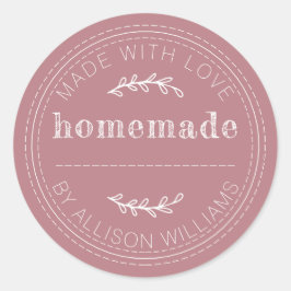 Adesivo Redondo Produtos de Panificação Caseiros Rústicos Pote de 