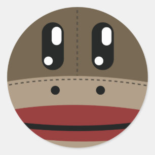 Adesivo Redondo Produtos de rosto para macacos