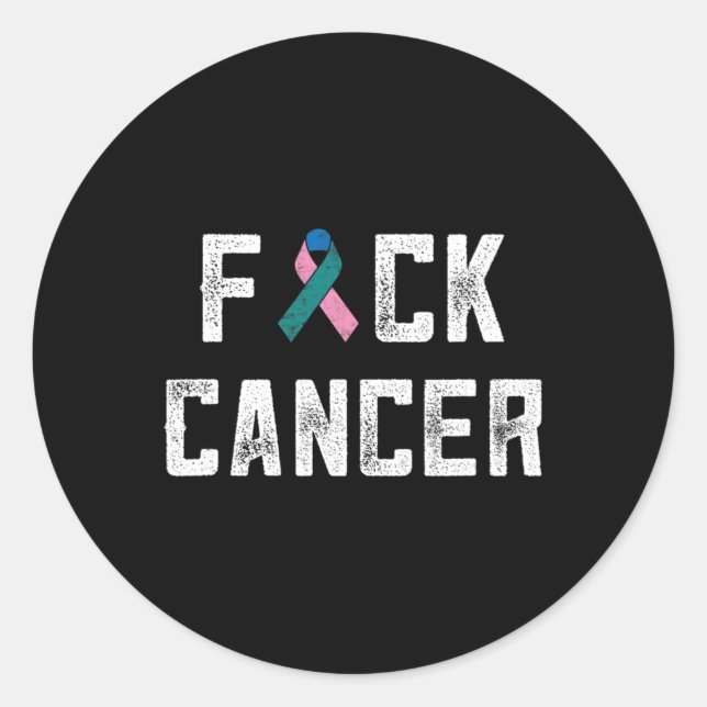 Adesivo Redondo Produtos De Sensibilização Para O cancer De Presen (Frente)