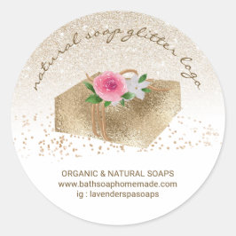 Adesivo Redondo Produtos de Spa Orgânicos Naturais Caseiros
