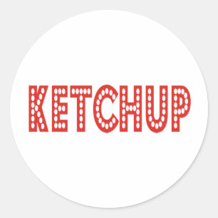 Adesivo Redondo Produtos & design da ketchup!