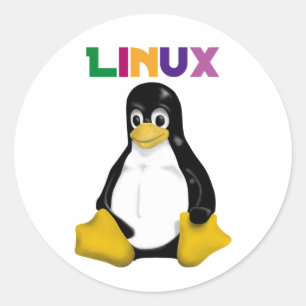 Adesivo Redondo Produtos & design de Linux!