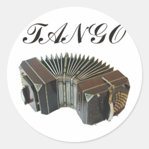 Adesivo Redondo Produtos & design do tango! Música de Argentina!