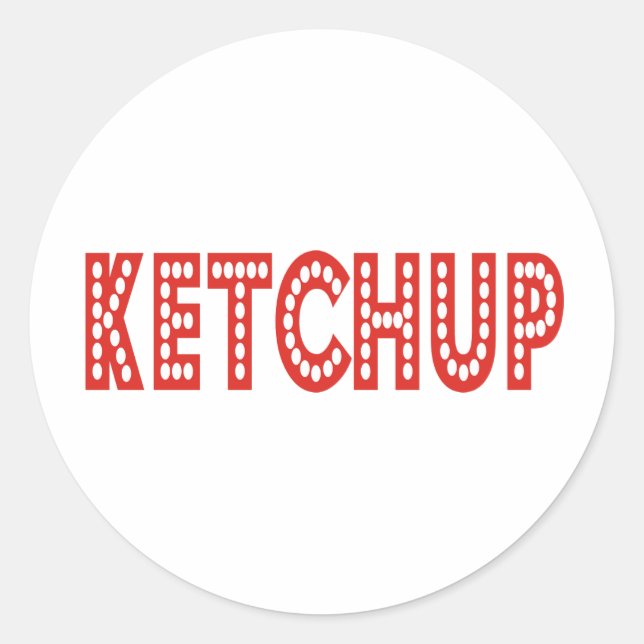 Adesivo Redondo Produtos & Designs do Ketchup! (Frente)