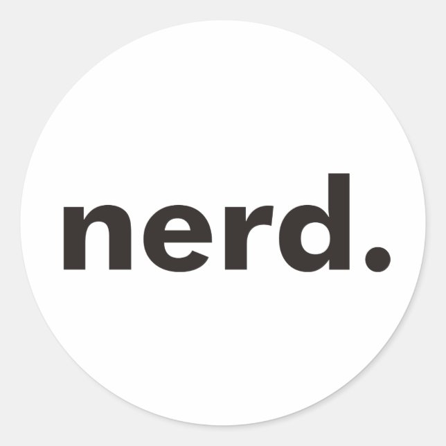 Adesivo Redondo Produtos e Designs de nerd! (Frente)
