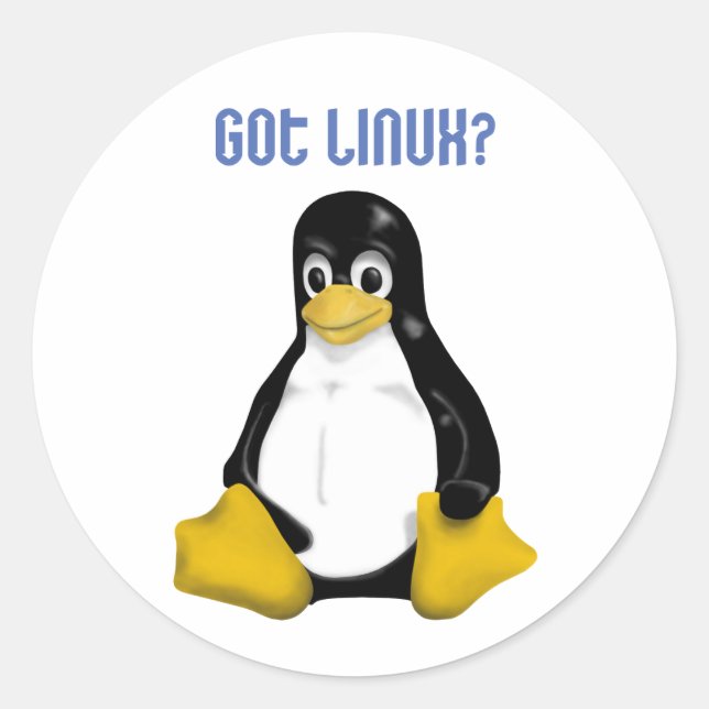 Adesivo Redondo Produtos e Designs Linux! (Frente)