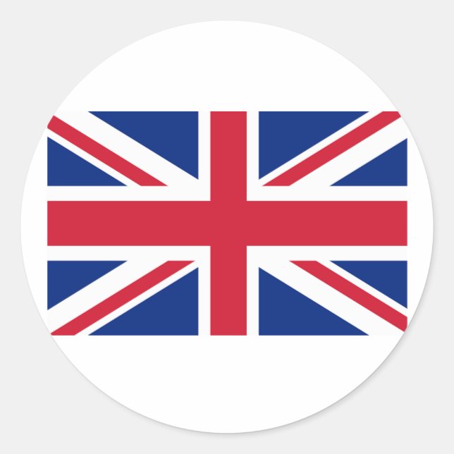 Adesivo Redondo Produtos e T-shirts da Union Jack (Frente)