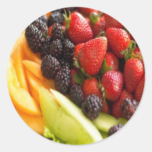 Adesivo Redondo PRODUTOS HORTÍCOLAS frutas