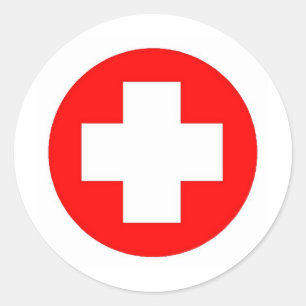 Adesivo Redondo Produtos transversais vermelhos & design!